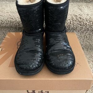 UGG Black Sequence Girls Classic Boots